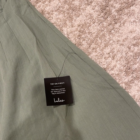 New Lulu's Wisteria Sage Green Embroidered Off-the-
Shoulder Mini Dress S - Picture 5 of 11